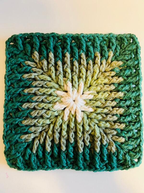 3D Mosaic Crochet Granny Square - Unique Textured Granny Square PDF Pattern