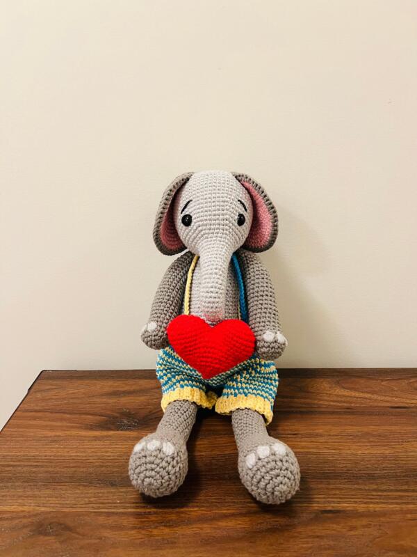 Handmade elephant toy for thoughtful gifts